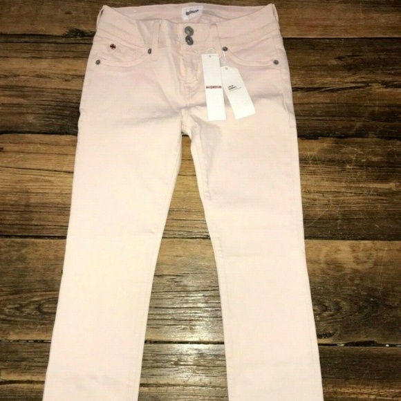 Hudson Cropped Jeans Blush Pale Pink Ginny Crop Cuffed New - Picture 6 of 9